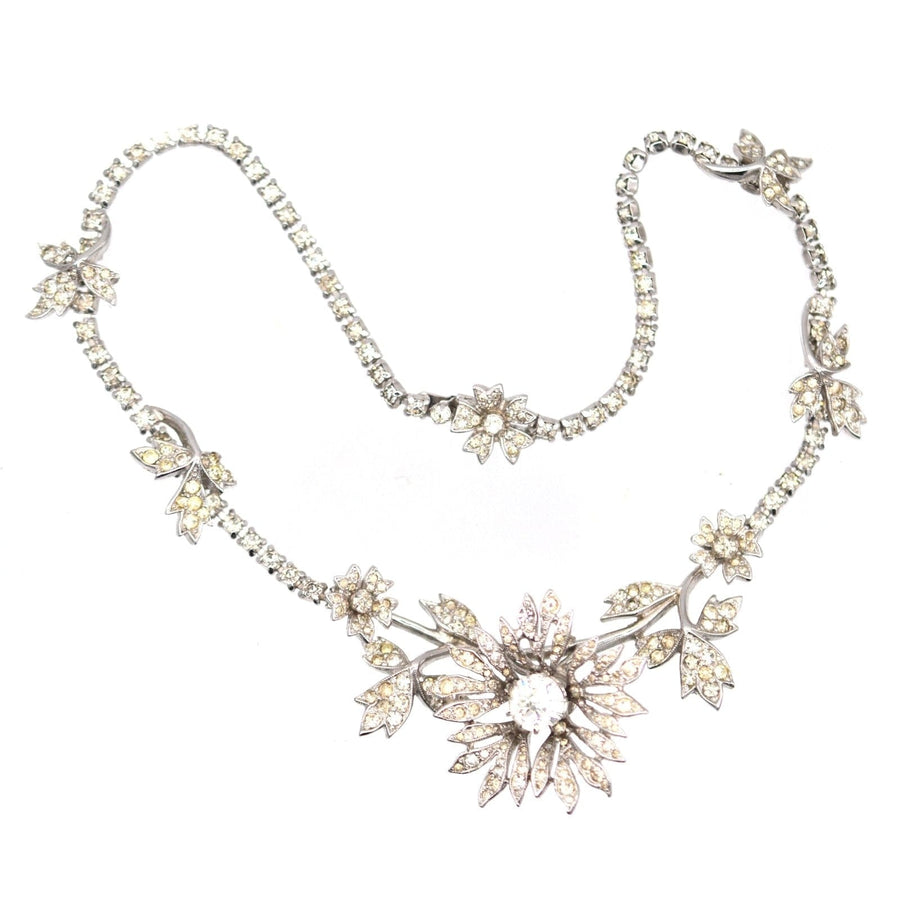 Kramer of New York 1950s Paste 'en tremblant' Necklace | Parkin and Gerrish | Antique & Vintage Jewellery