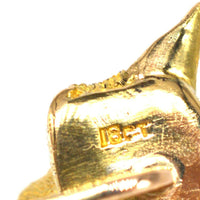 Large Edwardian 18ct Gold Hunting Fox Tie Pin with Red Eyes | Parkin and Gerrish (UK)