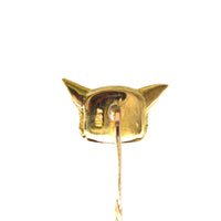 Large Edwardian 18ct Gold Hunting Fox Tie Pin with Red Eyes | Parkin and Gerrish (UK)