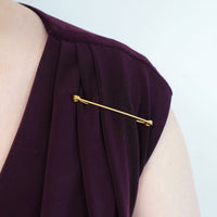 Large Victorian 9ct Gold Stock / Safety Pin Brooch | Parkin and Gerrish (UK)