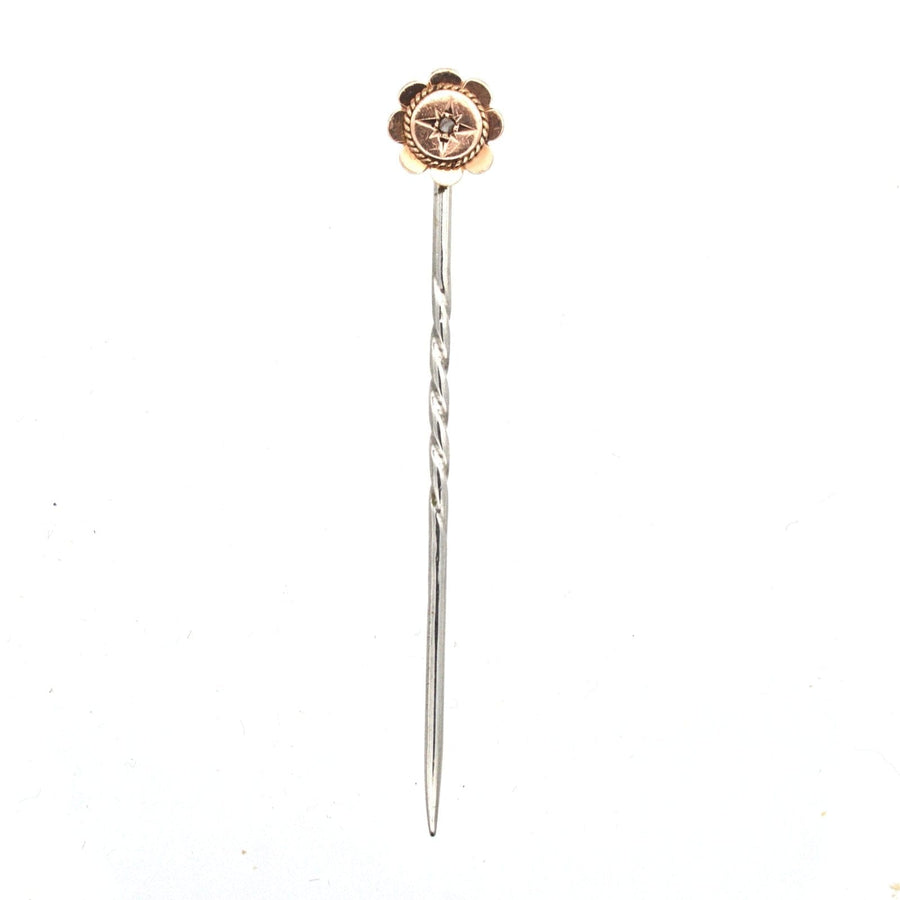 Late Victorian 9ct Gold, Diamond Star Tie Pin | Parkin and Gerrish | Antique & Vintage Jewellery