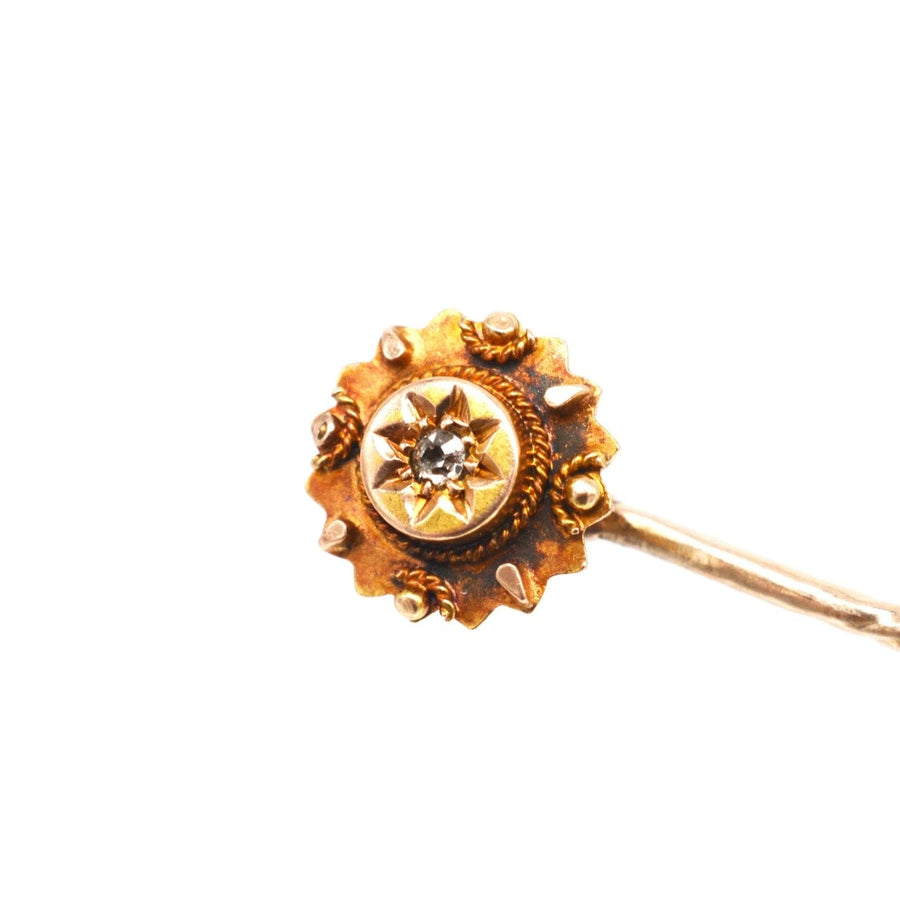Late Victorian 15ct Gold and Garnet Tie Pin | Parkin and Gerrish | Antique and Vintage Jewellery