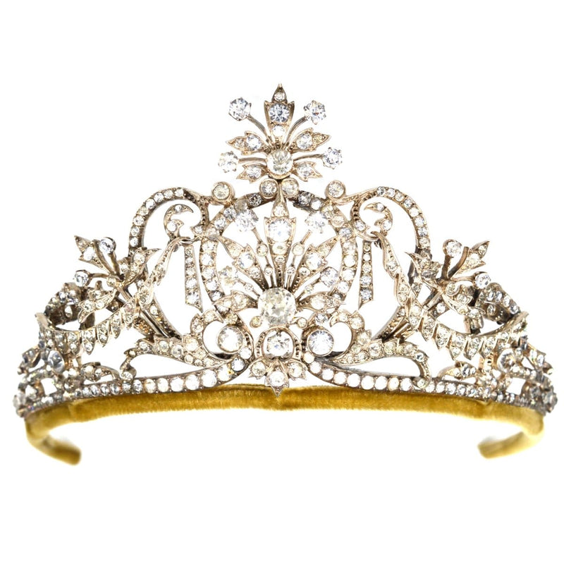 Diadème en pâte d'argent de la fin de l'époque victorienne