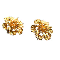 Marcel Boucher 1960s Gilt Metal Clip On Earrings | Parkin and Gerrish (UK)