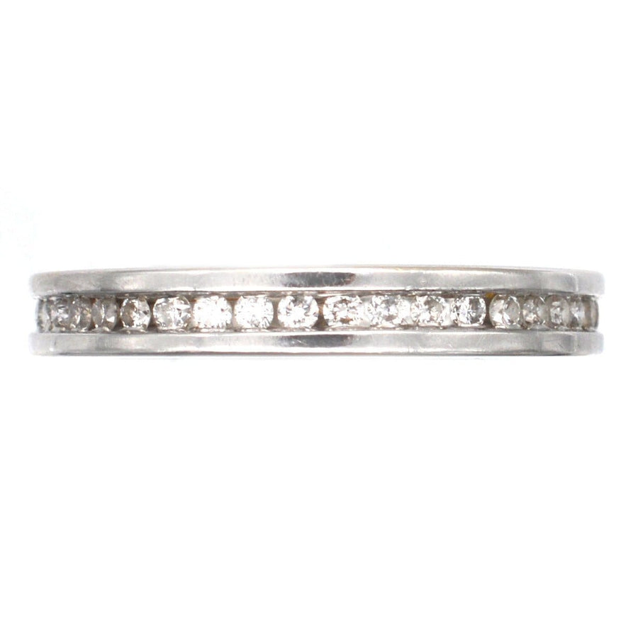 Modern 18ct White Gold Diamond Channel Setting Eternity Ring | Parkin and Gerrish | Antique & Vintage Jewellery