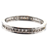 Modern 18ct White Gold Diamond Channel Setting Eternity Ring | Parkin and Gerrish (UK)