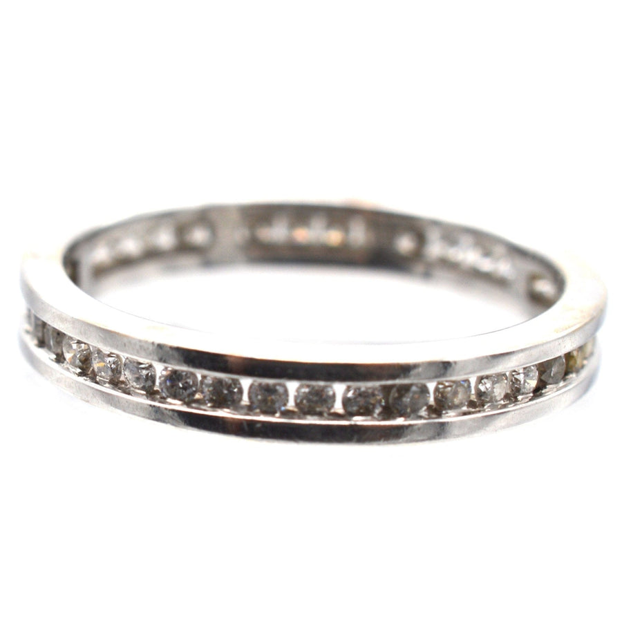 Modern 18ct White Gold Diamond Channel Setting Eternity Ring | Parkin and Gerrish | Antique & Vintage Jewellery