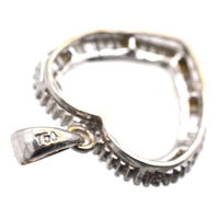 Modern 18ct White Gold Valentine's Day Heart Shaped Diamond Pendant | Parkin and Gerrish (UK)