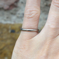 Modern 18ct White gold Wedding Ring (2.2mm) | Parkin and Gerrish (UK)