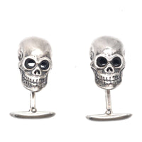 Modern Silver Skull cufflinks | Parkin and Gerrish (UK)