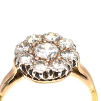 Retro 18ct Gold 1.1 Carat Diamond Cluster Ring | Parkin and Gerrish (UK)