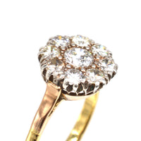 Retro 18ct Gold 1.1 Carat Diamond Cluster Ring | Parkin and Gerrish (UK)