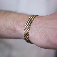 Retro 1940s 9ct Gold Tank Bracelet | Parkin and Gerrish (UK)