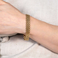 Retro 1940s 9ct Gold Tank Bracelet | Parkin and Gerrish (UK)