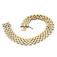 Retro 1940s 9ct Gold Tank Bracelet | Parkin and Gerrish (UK)