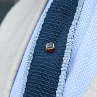 Scottish Victorian 9ct Gold Cube Tie Pin with Bloodstone, Chalcedony, Carnelian | Parkin and Gerrish (UK)