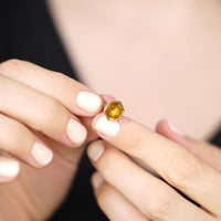 Tiny Early Victorian 9ct Gold Hexagonal Citrine Seal with an Intaglio of a Dog | Parkin and Gerrish (UK)