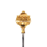Victorian 15ct Gold Etruscan Ball Hat Pin | Parkin and Gerrish (UK)