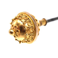 Victorian 15ct Gold Etruscan Ball Hat Pin | Parkin and Gerrish (UK)