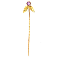 Victorian 15ct Gold Etruscan Revival Tie Pin with an Amethyst | Parkin and Gerrish (UK)