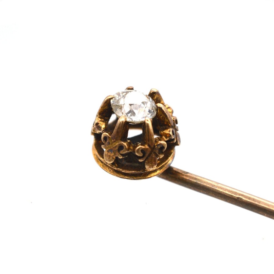 Victorian 15ct Gold, Old Mine Cut Diamond Tie Pin | Parkin and Gerrish | Antique & Vintage Jewellery
