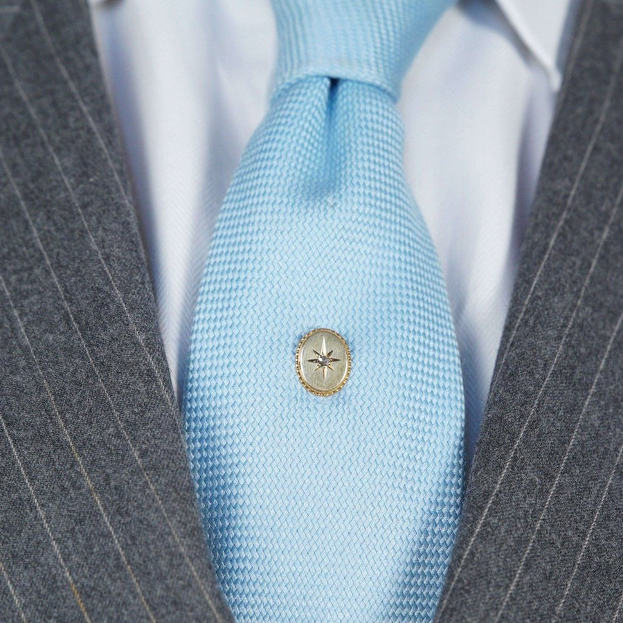 Victorian 18ct Gold Star Tie Pin with Rose Cut Diamond | Parkin and Gerrish (UK)