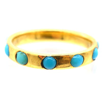 Victorian 18ct Gold & Turquoise Eternity Ring | Parkin and Gerrish (UK)