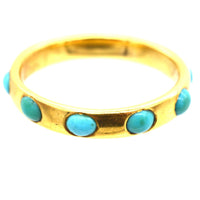 Victorian 18ct Gold & Turquoise Eternity Ring | Parkin and Gerrish (UK)