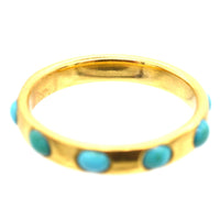Victorian 18ct Gold & Turquoise Eternity Ring | Parkin and Gerrish (UK)