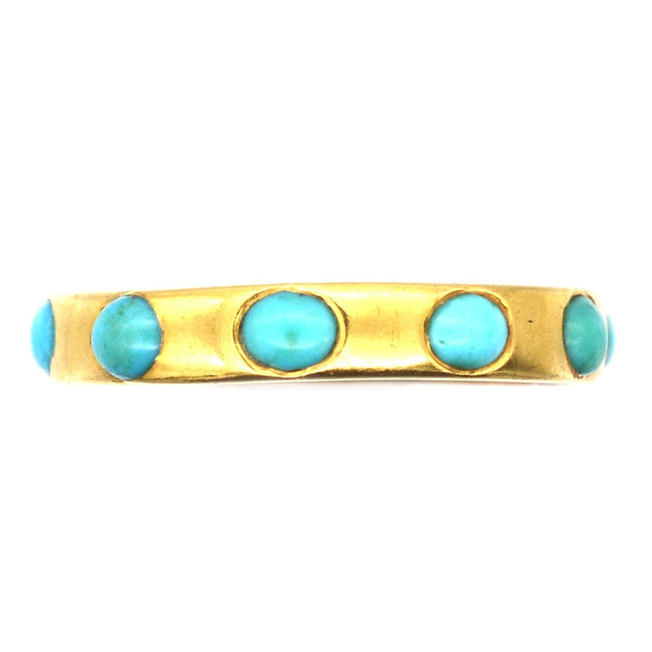 Victorian 18ct Gold & Turquoise Eternity Ring | Parkin and Gerrish | Antique & Vintage Jewellery