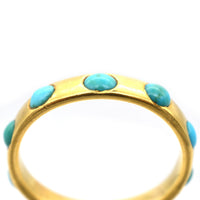 Victorian 18ct Gold & Turquoise Eternity Ring | Parkin and Gerrish (UK)