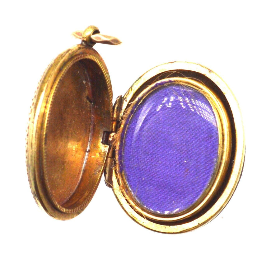 Victorian 9ct Gold Front and Back Floral Opening Locket with Two Compartments | Parkin and Gerrish | Antique & Vintage Jewellery