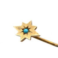 Victorian 9ct Gold, Turquoise Star Tie Pin | Parkin and Gerrish (UK)