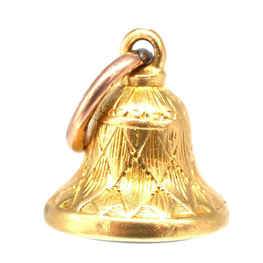 Victorian Gold Bell Charm / Pendant with Intaglio Seal | Parkin and Gerrish | Antique & Vintage Jewellery