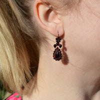 Victorian Gold Bohemian Garnet Earrings | Parkin and Gerrish (UK)