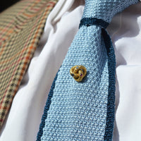 Victorian Large 15ct Gold Knot Tie Pin with a Sapphire, Diamond and a Ruby | Parkin and Gerrish (UK)