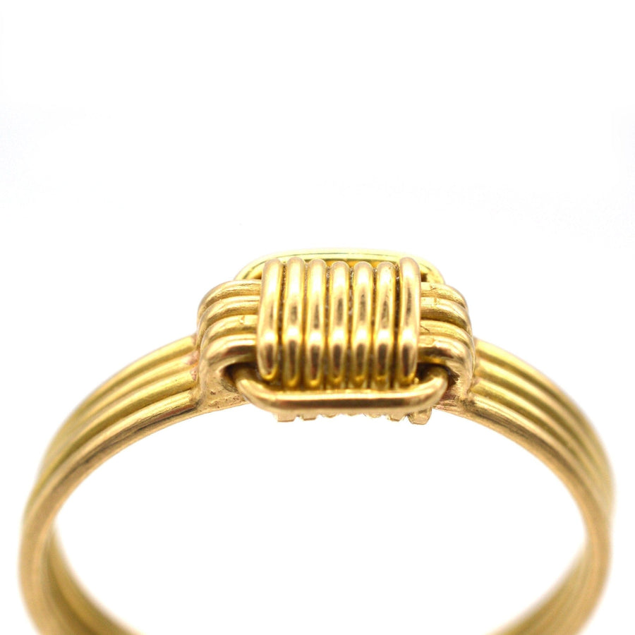 Victorian Roman Revival 18ct Gold Coiled Wire Knot Ring | Parkin and Gerrish | Antique & Vintage Jewellery