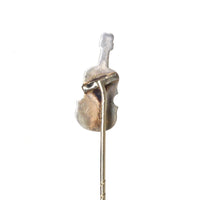 Victorian Scottish Silver Violin Tie Pin with Bloodstone and Jasper | Parkin and Gerrish (UK)