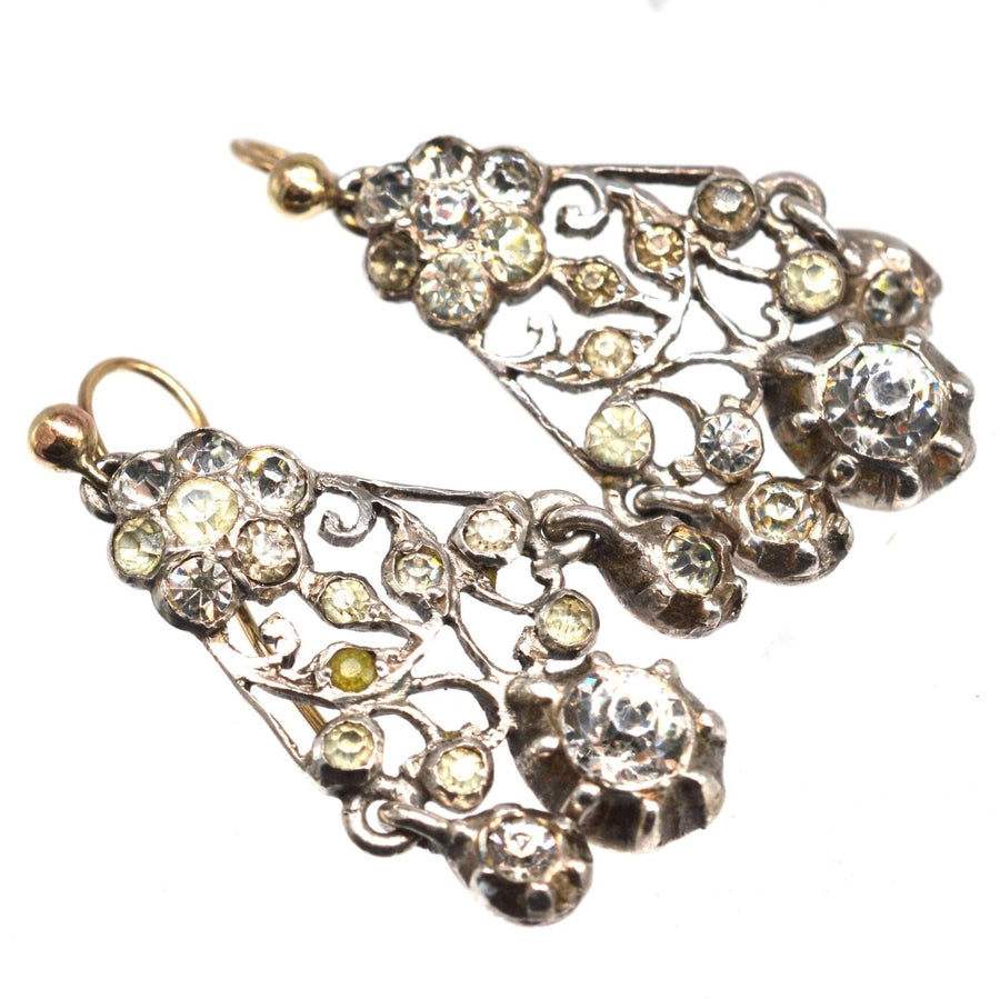 Victorian Silver Paste Chandelier Earrings | Parkin and Gerrish | Antique & Vintage Jewellery