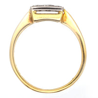 Vintage 18ct Gold and Platinum Diamond Square Ring | Parkin and Gerrish (UK)