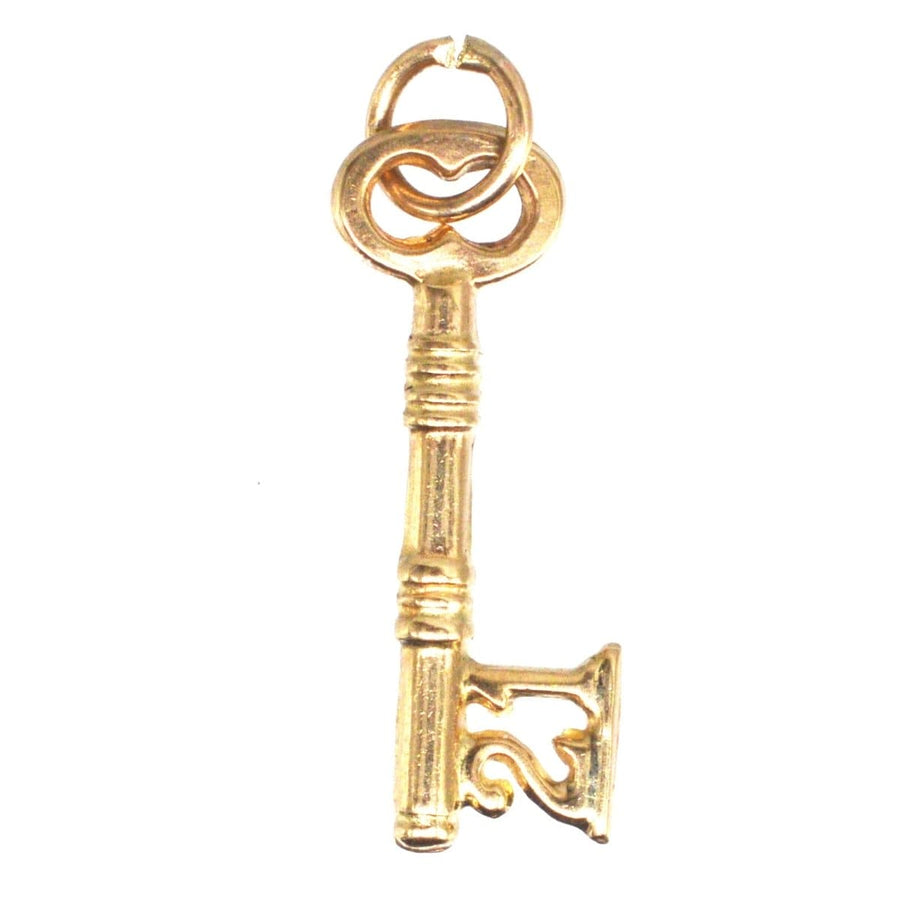 Vintage 1970s 9ct Gold Small 21st Key Charm Pendant | Parkin and Gerrish | Antique & Vintage Jewellery
