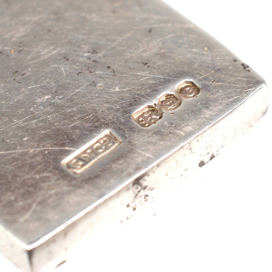 Vintage 1970s Large Silver Domino Pendant | Parkin and Gerrish | Antique & Vintage Jewellery