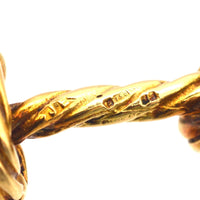 Vintage 1990s 18ct Gold Rope Knot Cufflinks | Parkin and Gerrish (UK)