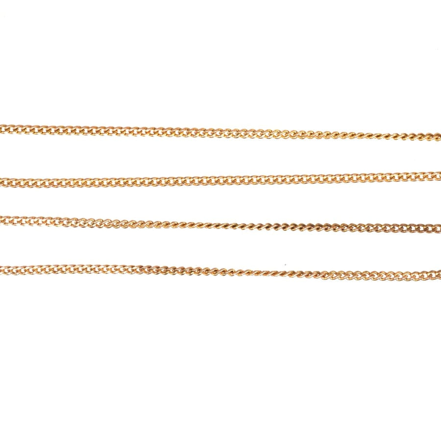 Vintage 9ct Gold Flat Curb Chain by Cropp and Farr | Parkin and Gerrish | Antique & Vintage Jewellery