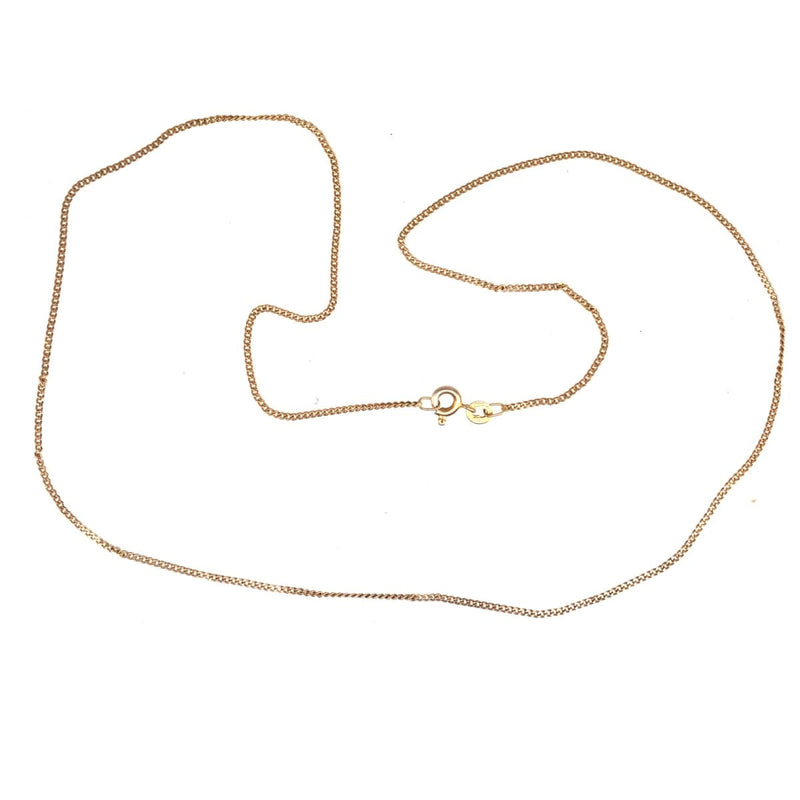 Vintage 9ct Gold Flat Curb Chain by Cropp and Farr