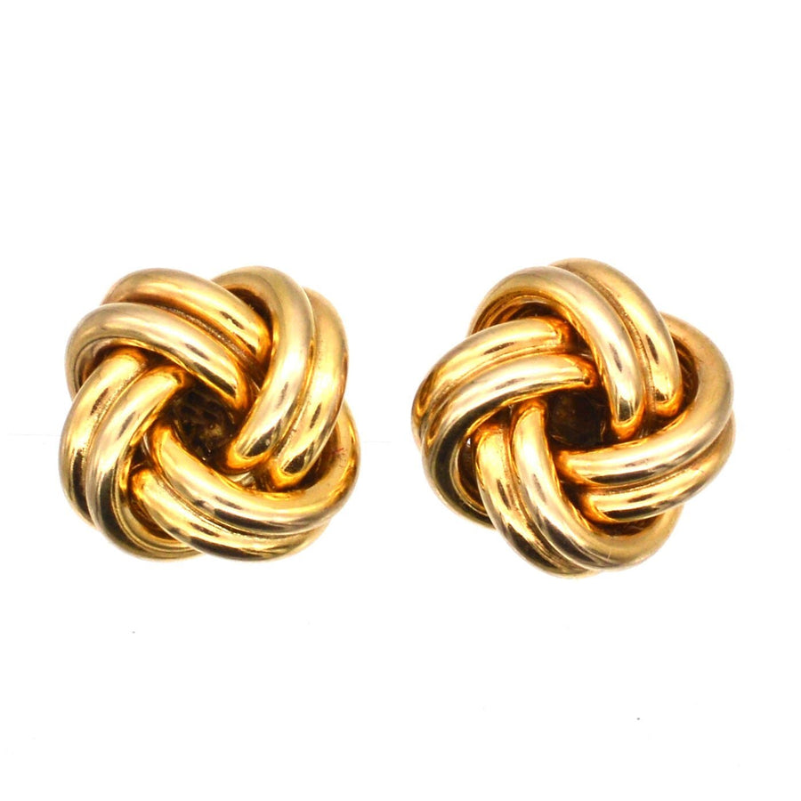 Vintage 9ct Gold Knot Earrings | Parkin and Gerrish | Antique & Vintage Jewellery