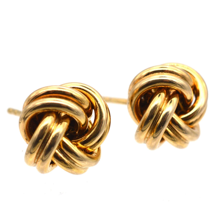 Vintage 9ct Gold Knot Earrings | Parkin and Gerrish | Antique & Vintage Jewellery