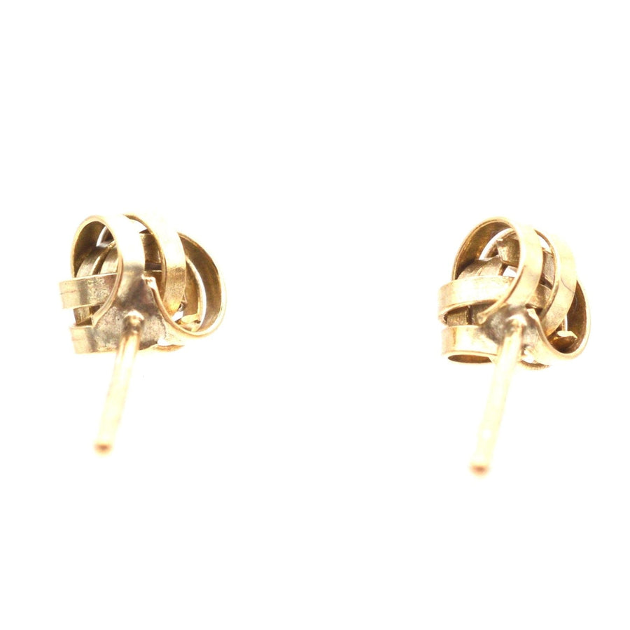 Vintage 9ct Gold Knot Stud Earrings | Parkin and Gerrish | Antique & Vintage Jewellery
