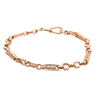 Vintage 9ct Rose Gold Albert Fancy Chain Bracelet | Parkin and Gerrish (UK)
