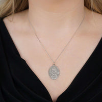 Vintage Silver Saint Christopher Oval Pendant | Parkin and Gerrish (UK)